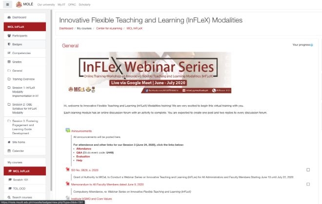 Institute to implement InFLex modality for incoming semester